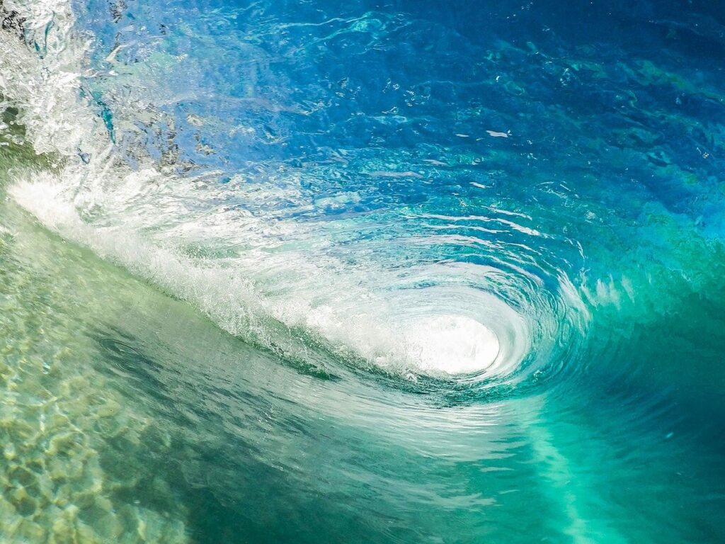 beach, wave, ocean